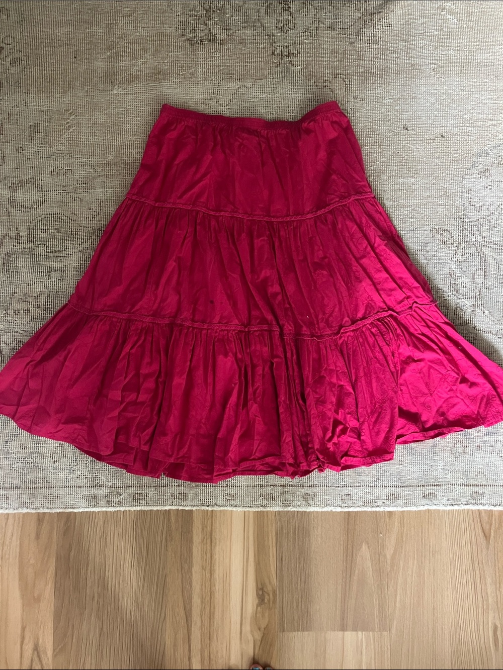 Bright Pink Tiered Women's Skirt